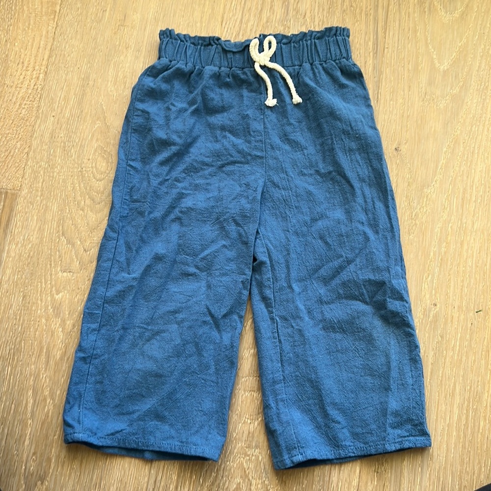 Toddler cropped wide leg pant